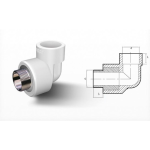 პოლიპროპილენის მუხლი გარე ხრახნით