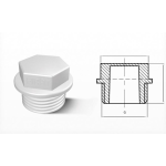 პოლიპროპილენის საცობი გარე ხრახნით