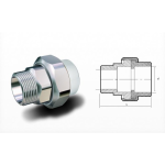 პოლიპროპილენის ამერიკანკა გარე ხრახნით